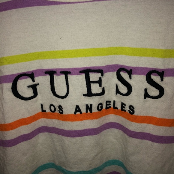 GUESS Striped Crop Top - Picture 4 of 5